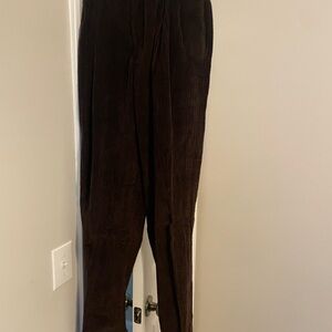 Corduroy Brown Pants with Relaxed Fit